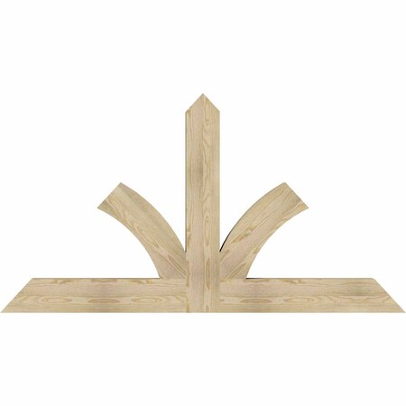 Ekena Millwork Richland Rough Sawn Timber Gable Bracket, Douglas Fir, 72"W x 39"H x 4"D x 6"F, 13/12 Pitch GBW072X39X0406RIC00RDF